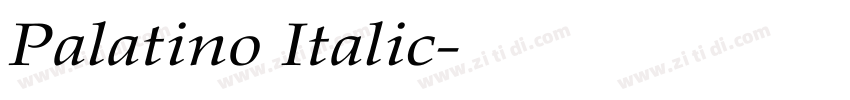 Palatino Italic字体转换